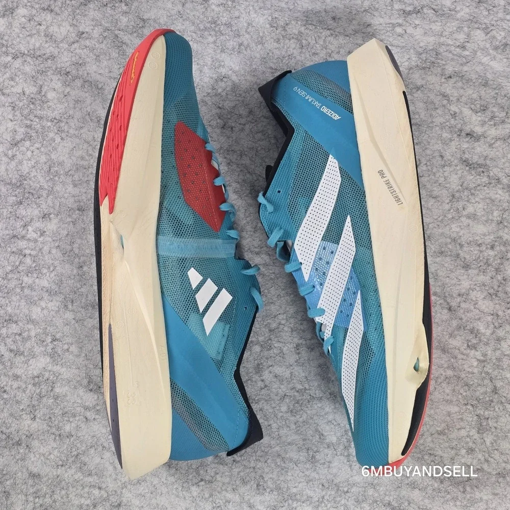 Adidas Adizero Takumi Sen 9‎ Lucid Cyan Men's 11.5 ID6939 Racing Running Shoe